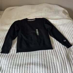 CHAMPION Men's Powerblend Fleece Sweatshirt SIZE SMALL BLACK With Size Tag